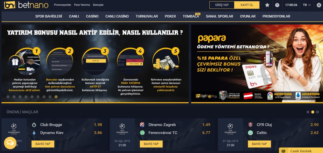 Betnano Mobil turkiye