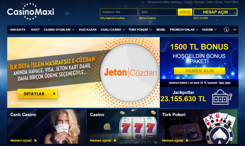 Casinomaxi Guncel adresi turkiye