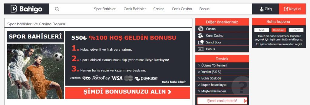Bahigo Canlı Bahis turk